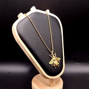 Gold Plated Bumblebee Honeybee Necklace Boho Women's Anniversary Birthday Gift